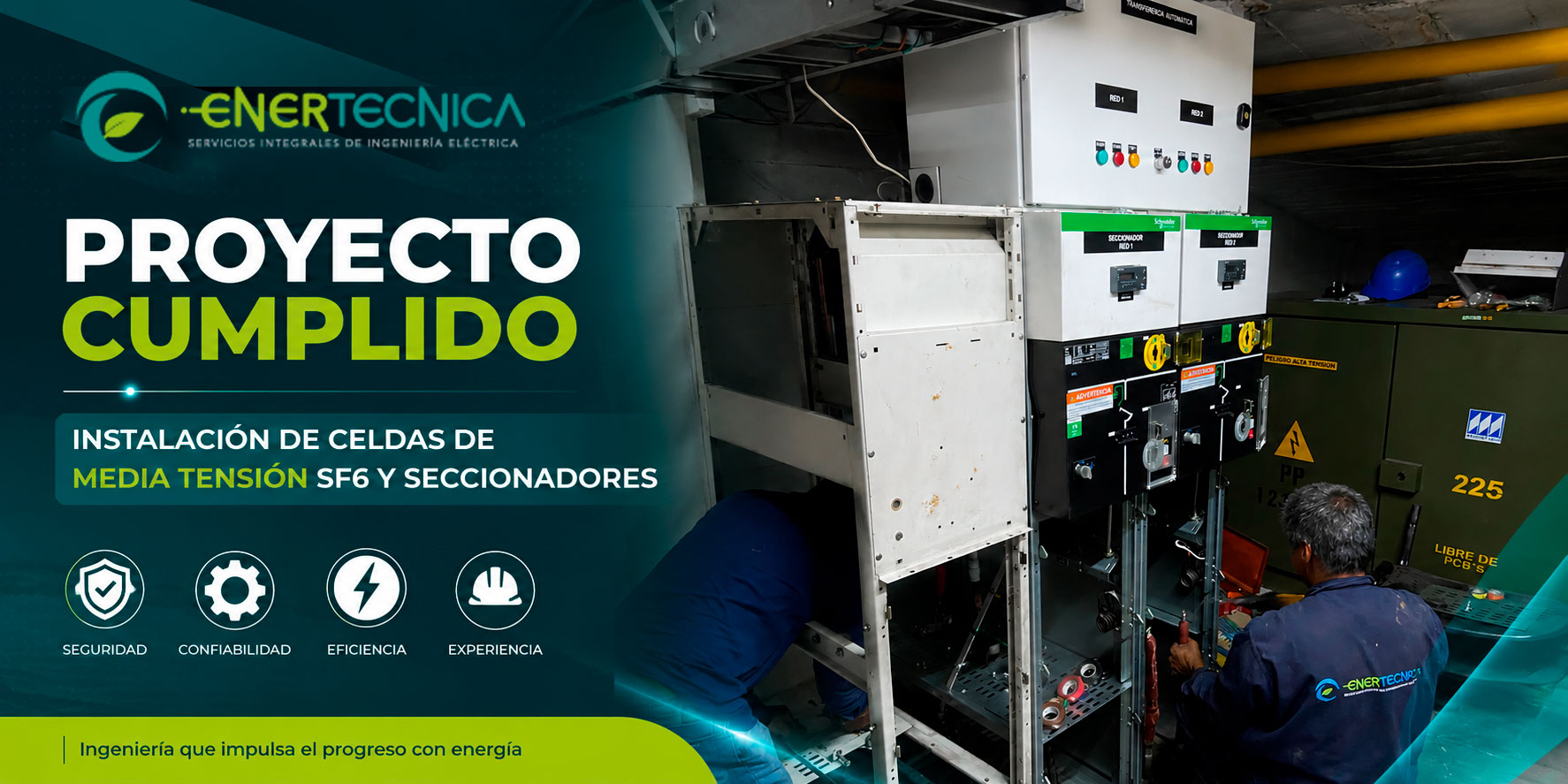 Enertecnica culmina exitosamente un proyecto de instalación de celdas de media tensión SF6