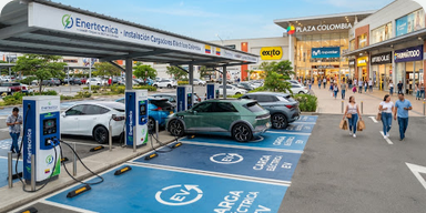 Instalación de Cargadores para Vehículos Eléctricos en Colombia Centros Comerciales