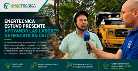 Enertecnica apoyo labores de rescate en Cali